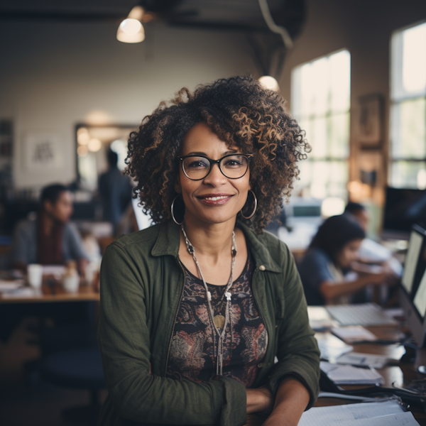 Amara Johnson, Financial Analyst, confident professional headshot